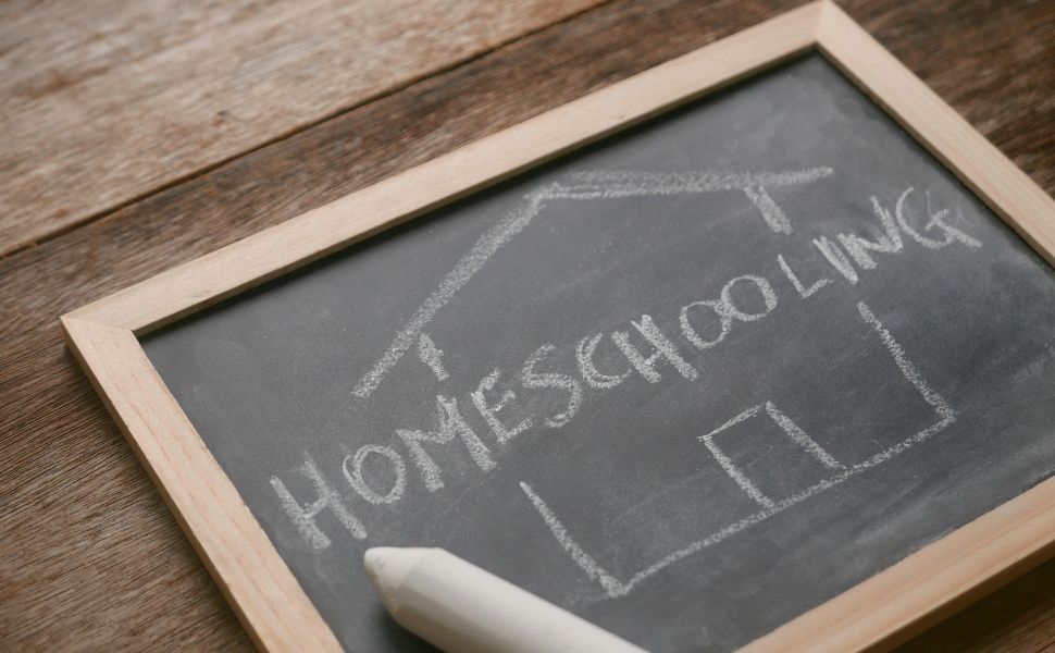 Chalkboard Sign that says "Homeschool"